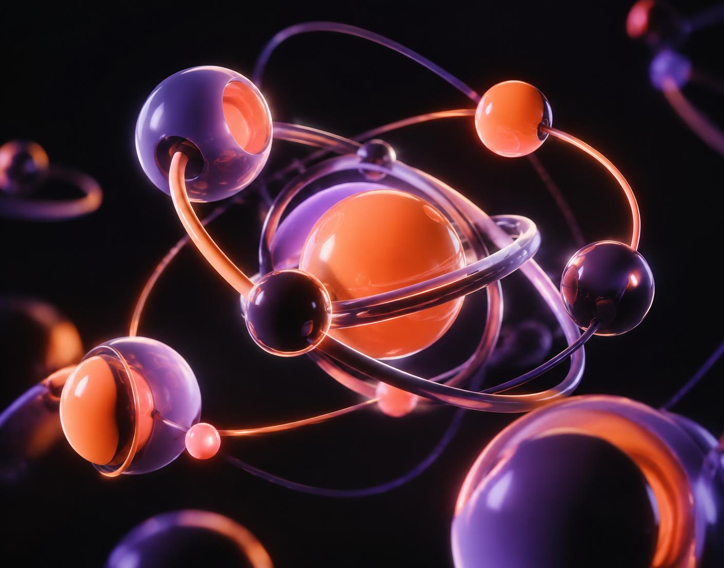 Abstract network of orbiting agent nodes